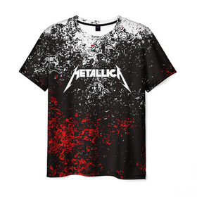 Мужская футболка 3D с принтом METALLICA в городе Новоалтайск, 100% полиэфир | прямой крой, круглый вырез горловины, длина до линии бедер | metallica | металлика