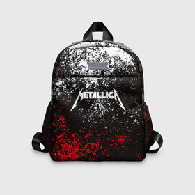 Детский рюкзак 3D с принтом METALLICA в городе Новоалтайск, 100% полиэстер | лямки с регулируемой длиной, сверху петелька, чтобы рюкзак можно было повесить на вешалку. Основное отделение закрывается на молнию, как и внешний карман. Внутри дополнительный карман. По бокам два дополнительных кармашка | Тематика изображения на принте: metallica | металлика