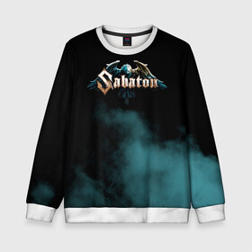 Детский свитшот 3D с принтом Sabaton в городе Новоалтайск, 100% полиэстер | свободная посадка, прямой крой, мягкая тканевая резинка на рукавах и понизу свитшота | battle metal | primo victoria | sabaton | the art of war | the great war | группа | йоаким броден | латный ботинок | метал | пауэр | рыцарские доспехи | сабатон | собатон | хэви
