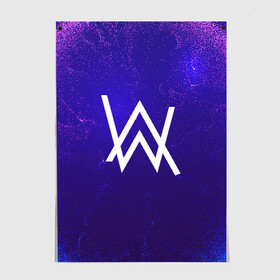 Постер с принтом ALAN WALKER в городе Новоалтайск, 100% бумага
 | бумага, плотность 150 мг. Матовая, но за счет высокого коэффициента гладкости имеет небольшой блеск и дает на свету блики, но в отличии от глянцевой бумаги не покрыта лаком | alan walker | aw | electro | electro music | music | алан уокер | музыка | музыкант | электро | электронная музыка