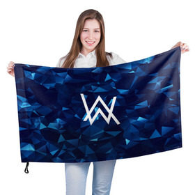 Флаг 3D с принтом ALAN WALKER в городе Новоалтайск, 100% полиэстер | плотность ткани — 95 г/м2, размер — 67 х 109 см. Принт наносится с одной стороны | alan walker | aw | electro | electro music | music | алан уокер | музыка | музыкант | электро | электронная музыка