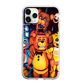 Чехол для iPhone 11 Pro матовый с принтом FIVE NIGHTS AT FREDDYS в городе Новоалтайск, Силикон |  | 5 ночей с фредди | animation | bonnie | chica | five nights at freddys | fnaf | foxy | freddy | funny | horror | scary | бонни | майк | пять | ужас | фнаф | фокси | фредди | чика | шмидт