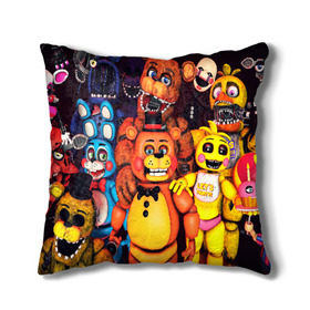 Подушка 3D с принтом FIVE NIGHTS AT FREDDYS в городе Новоалтайск, наволочка – 100% полиэстер, наполнитель – холлофайбер (легкий наполнитель, не вызывает аллергию). | состоит из подушки и наволочки. Наволочка на молнии, легко снимается для стирки | 5 ночей с фредди | animation | bonnie | chica | five nights at freddys | fnaf | foxy | freddy | funny | horror | scary | бонни | майк | пять | ужас | фнаф | фокси | фредди | чика | шмидт