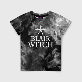 Детская футболка 3D с принтом BLAIR WITCH в городе Новоалтайск, 100% гипоаллергенный полиэфир | прямой крой, круглый вырез горловины, длина до линии бедер, чуть спущенное плечо, ткань немного тянется | Тематика изображения на принте: blair witch | blair witch 2019 | blair witch игра | blairs witch | блэр | ведьмы | ведьмы из блэр