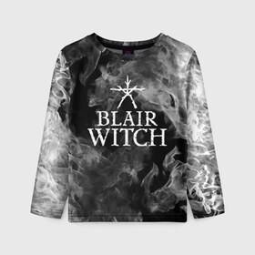 Детский лонгслив 3D с принтом BLAIR WITCH в городе Новоалтайск, 100% полиэстер | длинные рукава, круглый вырез горловины, полуприлегающий силуэт
 | Тематика изображения на принте: blair witch | blair witch 2019 | blair witch игра | blairs witch | блэр | ведьмы | ведьмы из блэр