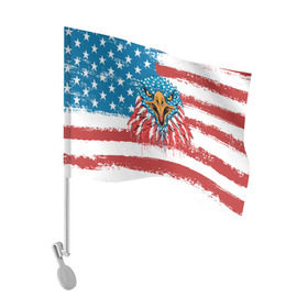 Флаг для автомобиля с принтом American Eagle в городе Новоалтайск, 100% полиэстер | Размер: 30*21 см | america | amerika | bird | eagle | flag | usa | америка | американский | орел | птица | соединенные | сша | флаг | штаты