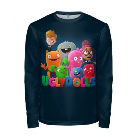 Мужской лонгслив 3D с принтом UglyDolls. Куклы с характером в городе Новоалтайск, 100% полиэстер | длинные рукава, круглый вырез горловины, полуприлегающий силуэт | Тематика изображения на принте: and sebaster dog | babo | lucky beth | moxie | ox | wedge | бабо | вэйдж | зубастер дог | игрушки | келли эсбёри | мокси | окс | плюшевые | роберт родригес | счастливчик бэт