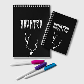 Блокнот с принтом KIZARU - HAUNTED FAMILY в городе Новоалтайск, 100% бумага | 48 листов, плотность листов — 60 г/м2, плотность картонной обложки — 250 г/м2. Листы скреплены удобной пружинной спиралью. Цвет линий — светло-серый
 | family | haunted | hip | hop | karmageddon | karmagedon | kizaru | music | rap | rapper | дежавю | кармагеддон | кармагедон | кизаро | кизару | музыка | нечипоренко | олег | рэп | рэпер | фэмили | хаунтед | хип | хоп