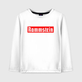 Детский лонгслив хлопок с принтом RAMMSTEIN в городе Новоалтайск, 100% хлопок | круглый вырез горловины, полуприлегающий силуэт, длина до линии бедер | rammstein | рамштайн