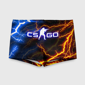 Детские купальные плавки 3D с принтом CS GO STORM  МОЛНИИ в городе Новоалтайск, Полиэстер 85%, Спандекс 15% | Слитный крой, подклад по переду изделия, узкие бретели | Тематика изображения на принте: astralis | awp | counter strike | cs go | cs go global offensive | cs:go | faze clan | hyper beast | team liquid | астралис | кс го | тим ликвид | фейз клан | хайпер бист