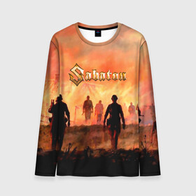 Мужской лонгслив 3D с принтом Sabaton в городе Новоалтайск, 100% полиэстер | длинные рукава, круглый вырез горловины, полуприлегающий силуэт | battle metal | primo victoria | sabaton | the art of war | the great war | группа | йоаким броден | латный ботинок | метал | пауэр | рыцарские доспехи | сабатон | собатон | хэви