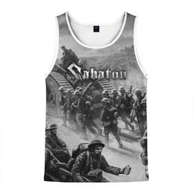 Мужская майка 3D с принтом Sabaton в городе Новоалтайск, 100% полиэстер | круглая горловина, приталенный силуэт, длина до линии бедра. Пройма и горловина окантованы тонкой бейкой | battle metal | primo victoria | sabaton | the art of war | the great war | группа | йоаким броден | латный ботинок | метал | пауэр | рыцарские доспехи | сабатон | собатон | хэви