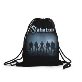 Рюкзак-мешок 3D с принтом Sabaton в городе Новоалтайск, 100% полиэстер | плотность ткани — 200 г/м2, размер — 35 х 45 см; лямки — толстые шнурки, застежка на шнуровке, без карманов и подкладки | Тематика изображения на принте: battle metal | primo victoria | sabaton | the art of war | the great war | группа | йоаким броден | латный ботинок | метал | пауэр | рыцарские доспехи | сабатон | собатон | хэви