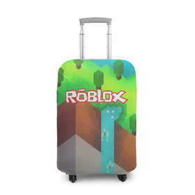 Чехол для чемодана 3D с принтом ROBLOX в городе Новоалтайск, 86% полиэфир, 14% спандекс | двустороннее нанесение принта, прорези для ручек и колес | game | gamer | logo | minecraft | roblox | simulator | игра | конструктор | лого | симулятор | строительство | фигура