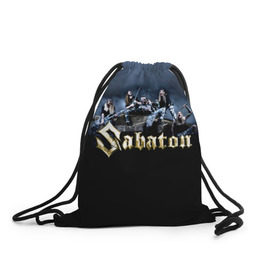 Рюкзак-мешок 3D с принтом Sabaton в городе Новоалтайск, 100% полиэстер | плотность ткани — 200 г/м2, размер — 35 х 45 см; лямки — толстые шнурки, застежка на шнуровке, без карманов и подкладки | Тематика изображения на принте: battle metal | primo victoria | sabaton | the art of war | the great war | группа | йоаким броден | латный ботинок | метал | пауэр | рыцарские доспехи | сабатон | собатон | хэви