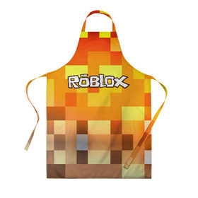 Фартук 3D с принтом ROBLOX в городе Новоалтайск, 100% полиэстер | общий размер — 65 х 85 см, ширина нагрудника — 26 см, горловина — 53 см, длина завязок — 54 см, общий обхват в поясе — 173 см. Принт на завязках и на горловине наносится с двух сторон, на основной части фартука — только с внешней стороны | game | gamer | logo | minecraft | roblox | simulator | игра | конструктор | лого | симулятор | строительство | фигура