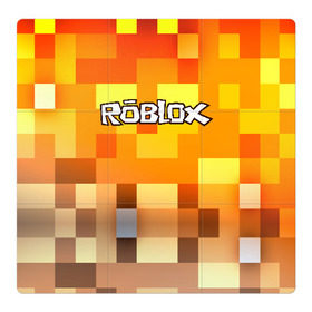 Магнитный плакат 3Х3 с принтом ROBLOX в городе Новоалтайск, Полимерный материал с магнитным слоем | 9 деталей размером 9*9 см | game | gamer | logo | minecraft | roblox | simulator | игра | конструктор | лого | симулятор | строительство | фигура