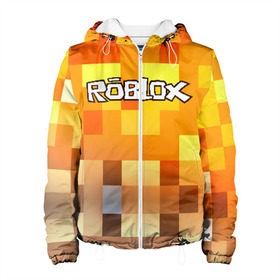 Женская куртка 3D с принтом ROBLOX в городе Новоалтайск, ткань верха — 100% полиэстер, подклад — флис | прямой крой, подол и капюшон оформлены резинкой с фиксаторами, два кармана без застежек по бокам, один большой потайной карман на груди. Карман на груди застегивается на липучку | game | gamer | logo | minecraft | roblox | simulator | игра | конструктор | лого | симулятор | строительство | фигура