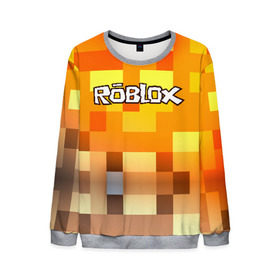 Мужской свитшот 3D с принтом ROBLOX в городе Новоалтайск, 100% полиэстер с мягким внутренним слоем | круглый вырез горловины, мягкая резинка на манжетах и поясе, свободная посадка по фигуре | game | gamer | logo | minecraft | roblox | simulator | игра | конструктор | лого | симулятор | строительство | фигура