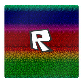 Магнитный плакат 3Х3 с принтом ROBLOX в городе Новоалтайск, Полимерный материал с магнитным слоем | 9 деталей размером 9*9 см | game | gamer | logo | minecraft | roblox | simulator | игра | конструктор | лого | симулятор | строительство | фигура