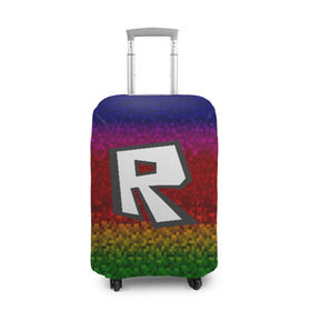 Чехол для чемодана 3D с принтом ROBLOX в городе Новоалтайск, 86% полиэфир, 14% спандекс | двустороннее нанесение принта, прорези для ручек и колес | game | gamer | logo | minecraft | roblox | simulator | игра | конструктор | лого | симулятор | строительство | фигура