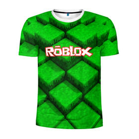 Мужская футболка 3D спортивная с принтом ROBLOX в городе Новоалтайск, 100% полиэстер с улучшенными характеристиками | приталенный силуэт, круглая горловина, широкие плечи, сужается к линии бедра | game | gamer | logo | minecraft | roblox | simulator | игра | конструктор | лого | симулятор | строительство | фигура