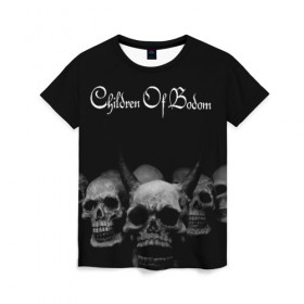 Женская футболка 3D с принтом Children of Bodom в городе Новоалтайск, 100% полиэфир ( синтетическое хлопкоподобное полотно) | прямой крой, круглый вырез горловины, длина до линии бедер | bodom | children | death | melodic | metal | алекси лайхо | дети бодома | мелодик дэт метал | метал