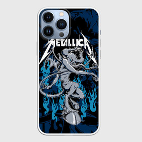 Чехол для iPhone 13 Pro Max с принтом Metallica в городе Новоалтайск,  |  | Тематика изображения на принте: american | blue | demon | devil | flame | hell | metal band | metallica | music | rock | американская | голубое | демон | дьявол | метал группа | металлика | музыка | пламя | рок | черт