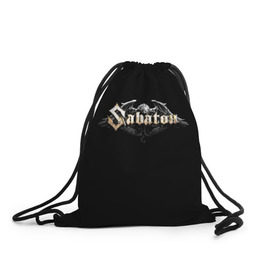 Рюкзак-мешок 3D с принтом Sabaton в городе Новоалтайск, 100% полиэстер | плотность ткани — 200 г/м2, размер — 35 х 45 см; лямки — толстые шнурки, застежка на шнуровке, без карманов и подкладки | Тематика изображения на принте: battle metal | primo victoria | sabaton | the art of war | the great war | группа | йоаким броден | латный ботинок | метал | пауэр | рыцарские доспехи | сабатон | собатон | хэви