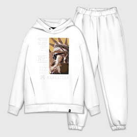 Мужской костюм хлопок OVERSIZE с принтом New York Never Sleep city в городе Новоалтайск,  |  | city | never sleep | new york | usa | минимализм | нью йорк | ньюйорк | очки | сша