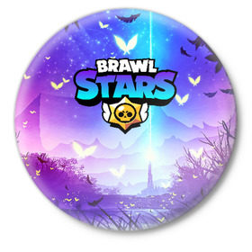 Значок с принтом Brawl Stars в городе Новоалтайск,  металл | круглая форма, металлическая застежка в виде булавки | Тематика изображения на принте: brawl | bs | fails | leon | stars | supercell | tick | бой | босс | бравл | броубол | бс | герои | драка | звезд | осада | сейф | старс | цель
