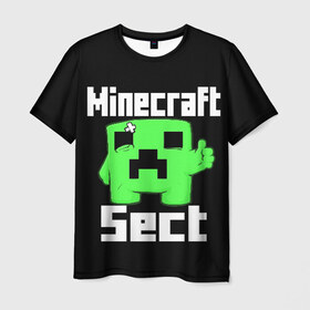 Мужская футболка 3D с принтом Minecraft в городе Новоалтайск, 100% полиэфир | прямой крой, круглый вырез горловины, длина до линии бедер | game | metallica | minecraft | mojang ab | sect | игра | инди | майнкрафт | майнкрафт секта | металлика