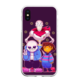 Чехол для iPhone XS Max матовый с принтом Персонажи Undertale в городе Новоалтайск, Силикон | Область печати: задняя сторона чехла, без боковых панелей | battle | chara | comics | frisk | sans | simulator | undertale | undertale 2 | андертейл | игра | комикс | папирус | санс | симулятор | скелет | сэнс | ундертэйл | фриск | чары