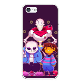 Чехол для iPhone 5/5S матовый с принтом Персонажи Undertale в городе Новоалтайск, Силикон | Область печати: задняя сторона чехла, без боковых панелей | battle | chara | comics | frisk | sans | simulator | undertale | undertale 2 | андертейл | игра | комикс | папирус | санс | симулятор | скелет | сэнс | ундертэйл | фриск | чары