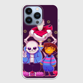 Чехол для iPhone 13 Pro с принтом Персонажи Undertale в городе Новоалтайск,  |  | Тематика изображения на принте: battle | chara | comics | frisk | sans | simulator | undertale | undertale 2 | андертейл | игра | комикс | папирус | санс | симулятор | скелет | сэнс | ундертэйл | фриск | чары