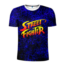 Мужская футболка 3D спортивная с принтом Street fighter в городе Новоалтайск, 100% полиэстер с улучшенными характеристиками | приталенный силуэт, круглая горловина, широкие плечи, сужается к линии бедра | capcom | fighter | fighting | street | боец | суторито фаита | уличный | файтинг