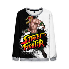 Мужской свитшот 3D с принтом Street fighter в городе Новоалтайск, 100% полиэстер с мягким внутренним слоем | круглый вырез горловины, мягкая резинка на манжетах и поясе, свободная посадка по фигуре | Тематика изображения на принте: 