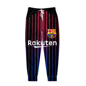 Мужские брюки 3D с принтом FC BARCELONA (BARCA) в городе Новоалтайск, 100% полиэстер | манжеты по низу, эластичный пояс регулируется шнурком, по бокам два кармана без застежек, внутренняя часть кармана из мелкой сетки | Тематика изображения на принте: barca | barcelona | fc barca | барка | барселона