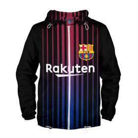 Мужская ветровка 3D с принтом FC BARCELONA (BARCA) в городе Новоалтайск, 100% полиэстер | подол и капюшон оформлены резинкой с фиксаторами, два кармана без застежек по бокам, один потайной карман на груди | barca | barcelona | fc barca | барка | барселона