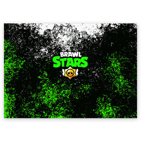 Поздравительная открытка с принтом BRAWL STARS в городе Новоалтайск, 100% бумага | плотность бумаги 280 г/м2, матовая, на обратной стороне линовка и место для марки
 | brawl stars | bull | colt | leon | stars | берли | бо | брок | ворон | джесси | динамайк | дэррил | кольт | леон | мортис | нита | пайпер | пенни | поко | пэм | рикошет | спайк | тара | фрэнк | шелли | эль примо