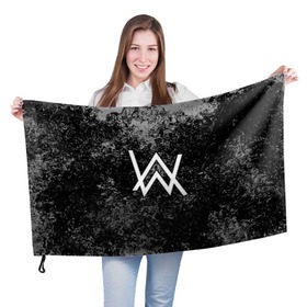 Флаг 3D с принтом ALAN WALKER в городе Новоалтайск, 100% полиэстер | плотность ткани — 95 г/м2, размер — 67 х 109 см. Принт наносится с одной стороны | alan walker | aw | electro | electro music | music | алан уокер | музыка | музыкант | электро | электронная музыка