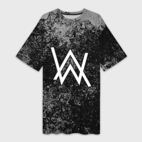 Платье-футболка 3D с принтом ALAN WALKER в городе Новоалтайск,  |  | Тематика изображения на принте: alan walker | aw | electro | electro music | music | алан уокер | музыка | музыкант | электро | электронная музыка