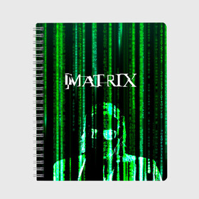Тетрадь с принтом Matrix в городе Новоалтайск, 100% бумага | 48 листов, плотность листов — 60 г/м2, плотность картонной обложки — 250 г/м2. Листы скреплены сбоку удобной пружинной спиралью. Уголки страниц и обложки скругленные. Цвет линий — светло-серый
 | keanu | matrix | reeves | the matrix | киану | матрица | морфиус | ривз