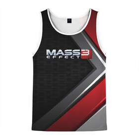Мужская майка 3D с принтом MASS EFFECT 3 в городе Новоалтайск, 100% полиэстер | круглая горловина, приталенный силуэт, длина до линии бедра. Пройма и горловина окантованы тонкой бейкой | bioware | fantastic | game | john shepard | n7 | normandy | reapers | sci fi | turian | джон шепард | жнецы | турианец