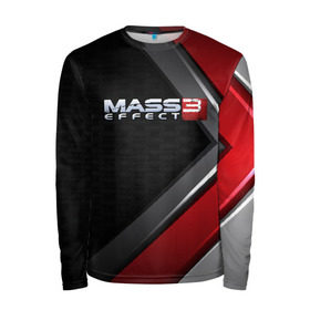 Мужской лонгслив 3D с принтом MASS EFFECT 3 в городе Новоалтайск, 100% полиэстер | длинные рукава, круглый вырез горловины, полуприлегающий силуэт | bioware | fantastic | game | john shepard | n7 | normandy | reapers | sci fi | turian | джон шепард | жнецы | турианец