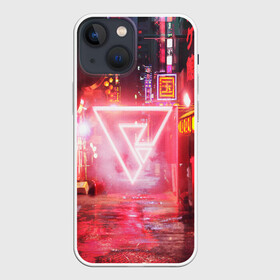 Чехол для iPhone 13 mini с принтом КИБЕР НЕОН в городе Новоалтайск,  |  | bright | colorful | cool | disco | music | music lover | retro | speaker | tape recorder | technique | vintage | винтаж | динамик | диско | магнитофон | меломан | музыка | неон | разноцветный | ретро | техника