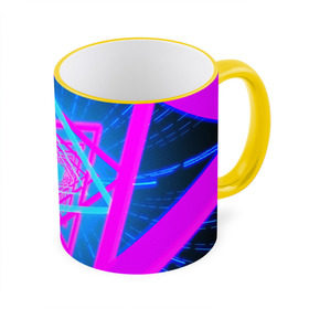 Кружка с принтом MUSIC NEON в городе Новоалтайск, керамика | ёмкость 330 мл | bright | colorful | cool | disco | music | music lover | retro | speaker | tape recorder | technique | vintage | винтаж | динамик | диско | магнитофон | меломан | музыка | неон | разноцветный | ретро | техника