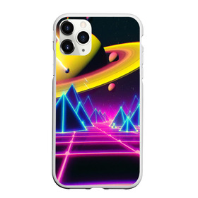 Чехол для iPhone 11 Pro матовый с принтом САТУРН в городе Новоалтайск, Силикон |  | bright | colorful | cool | disco | music | music lover | retro | speaker | tape recorder | technique | vintage | винтаж | динамик | диско | магнитофон | меломан | музыка | неон | разноцветный | ретро | техника
