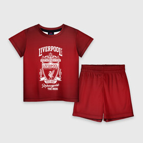 Детский костюм с шортами 3D с принтом LIVERPOOL в городе Новоалтайск,  |  | lfc | liverpool | sport | ynwa | ливерпуль | лфк | спорт