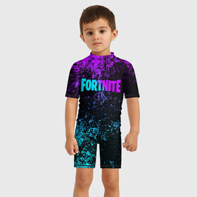 Детский купальный костюм 3D с принтом FORTNITE X в городе Новоалтайск, Полиэстер 85%, Спандекс 15% | застежка на молнии на спине | fortnite | fortnite 2 | fortnite x маршмелло | ikonik | marshmello | ninja | ninja streamer | иконик | ниндзя | пили | фортнайт | фортнайт 2 | фортнайт глава 2